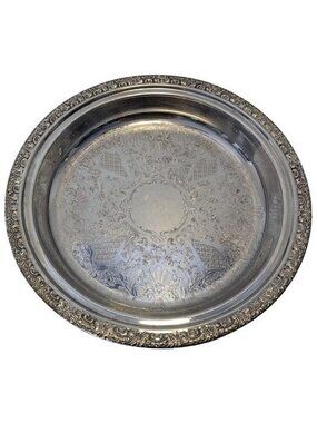 Vintage Silverplated Gallery Tray — Supremacy Plate E.P. Brass 5599 (11.5")